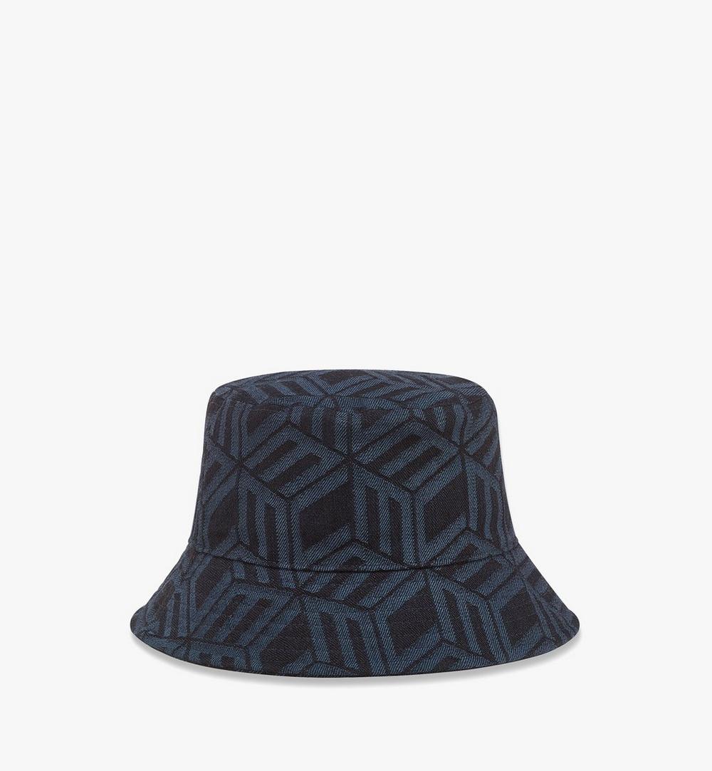 Bucket Hat in Cubic Monogram Denim Jacquard 1